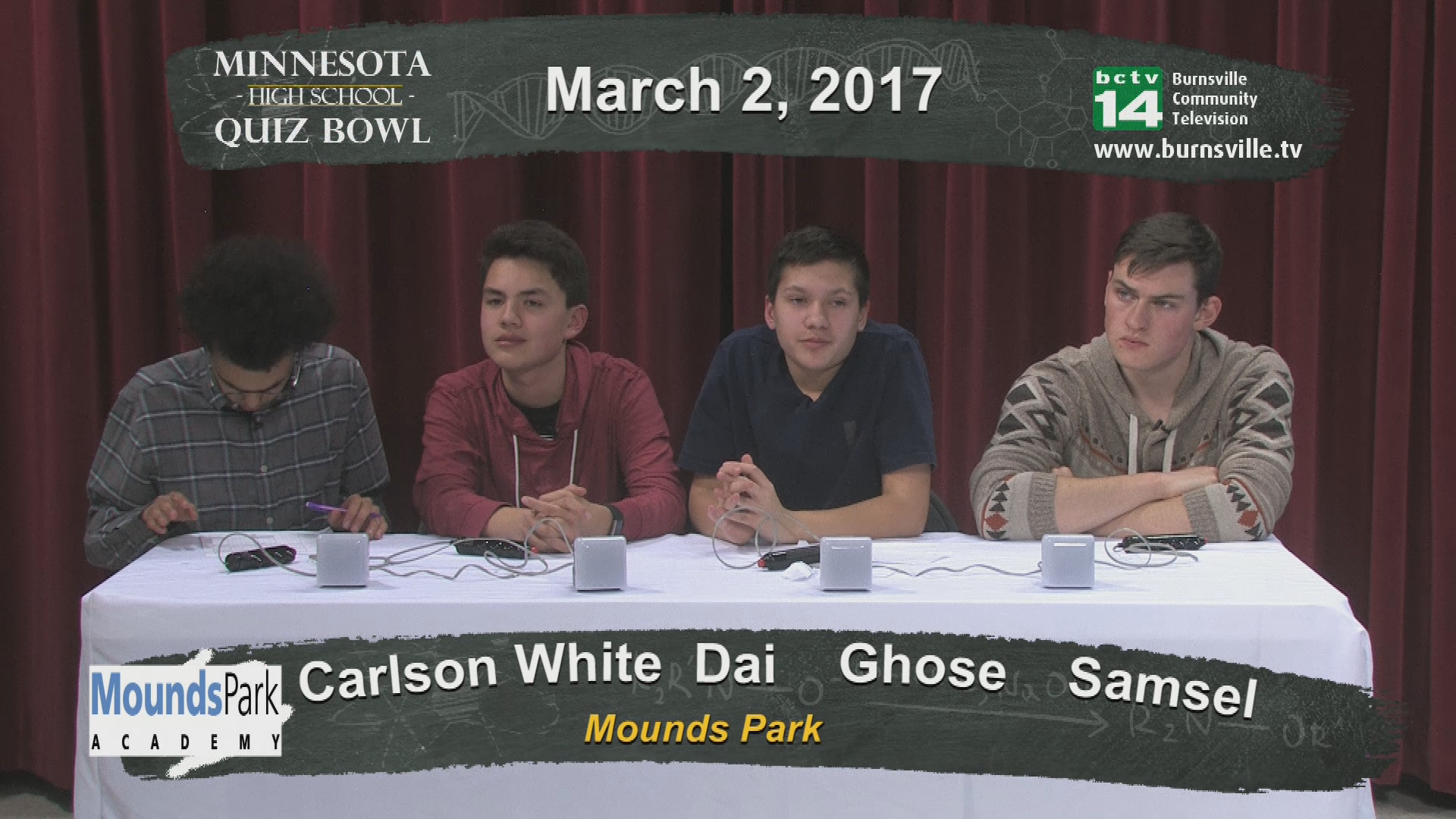 High School Quiz Bowl 2016: Wayzata vs. Mounds Park