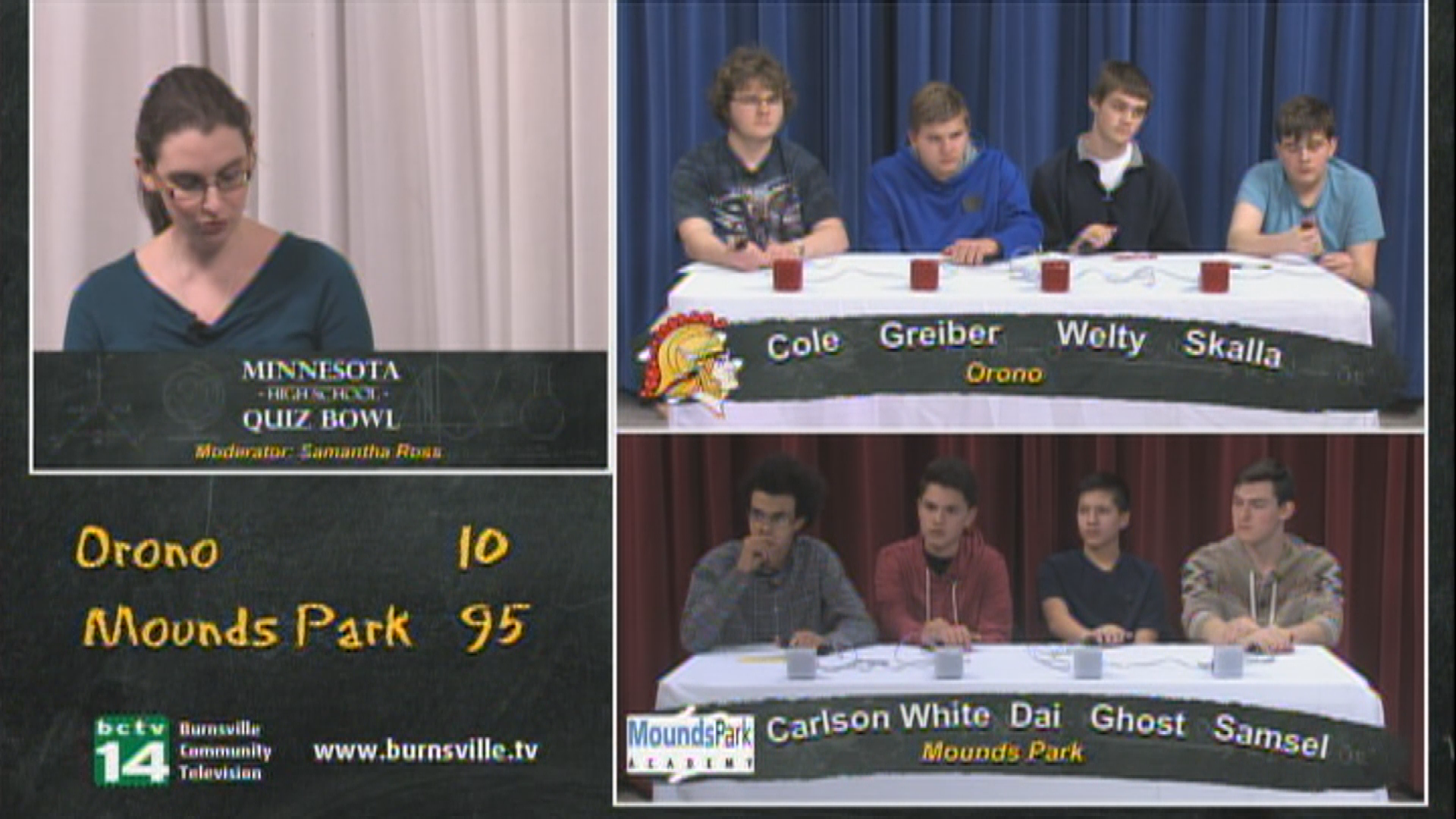 High School Quiz Bowl 2016: Orono vs. Mounds Park