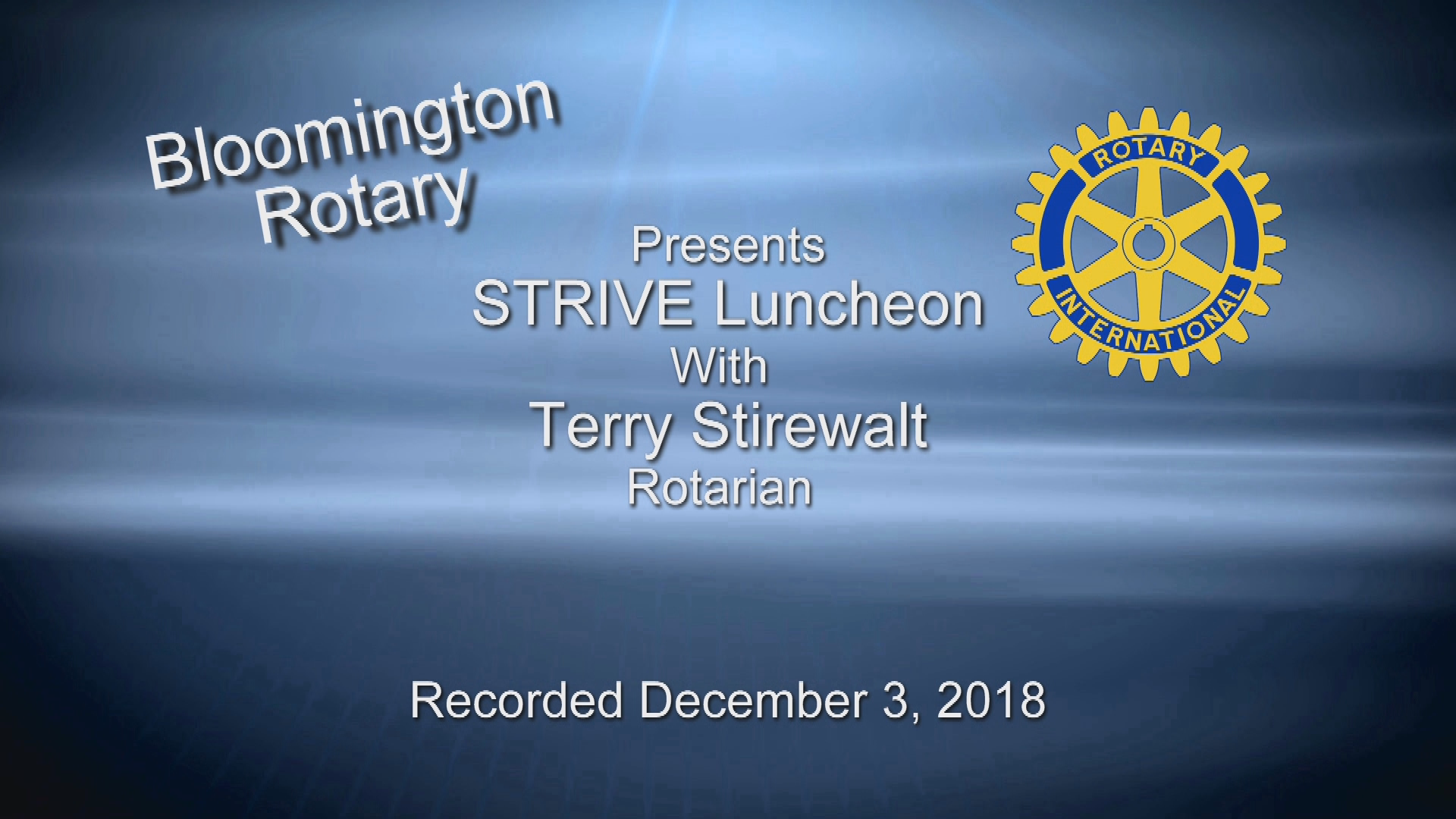 Bloomington Rotary: STRIVE Luncheon 2018
