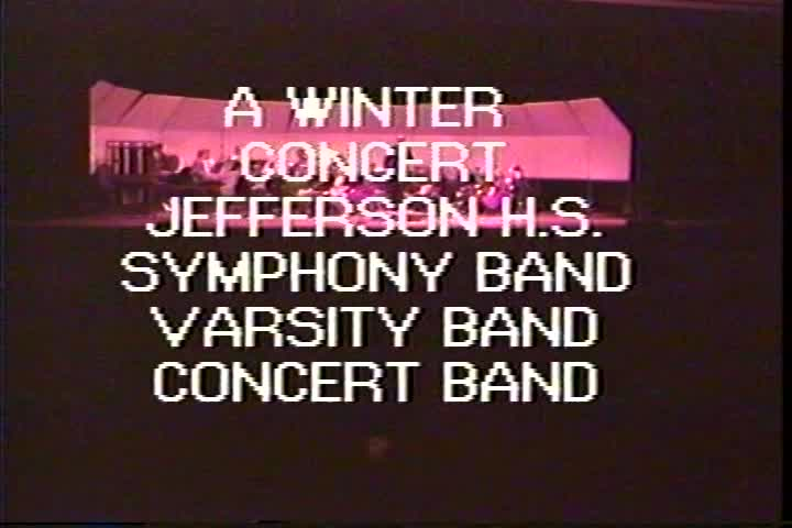 Jefferson 1989 Winter Band Concert