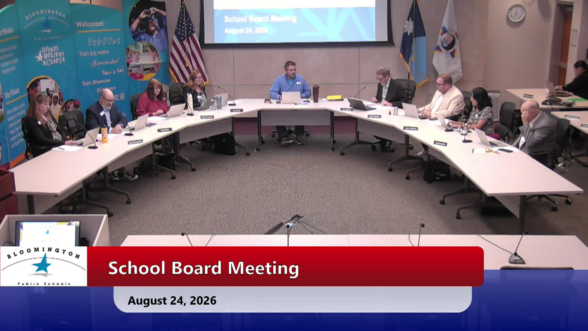 School Board Meeting: Aug. 24