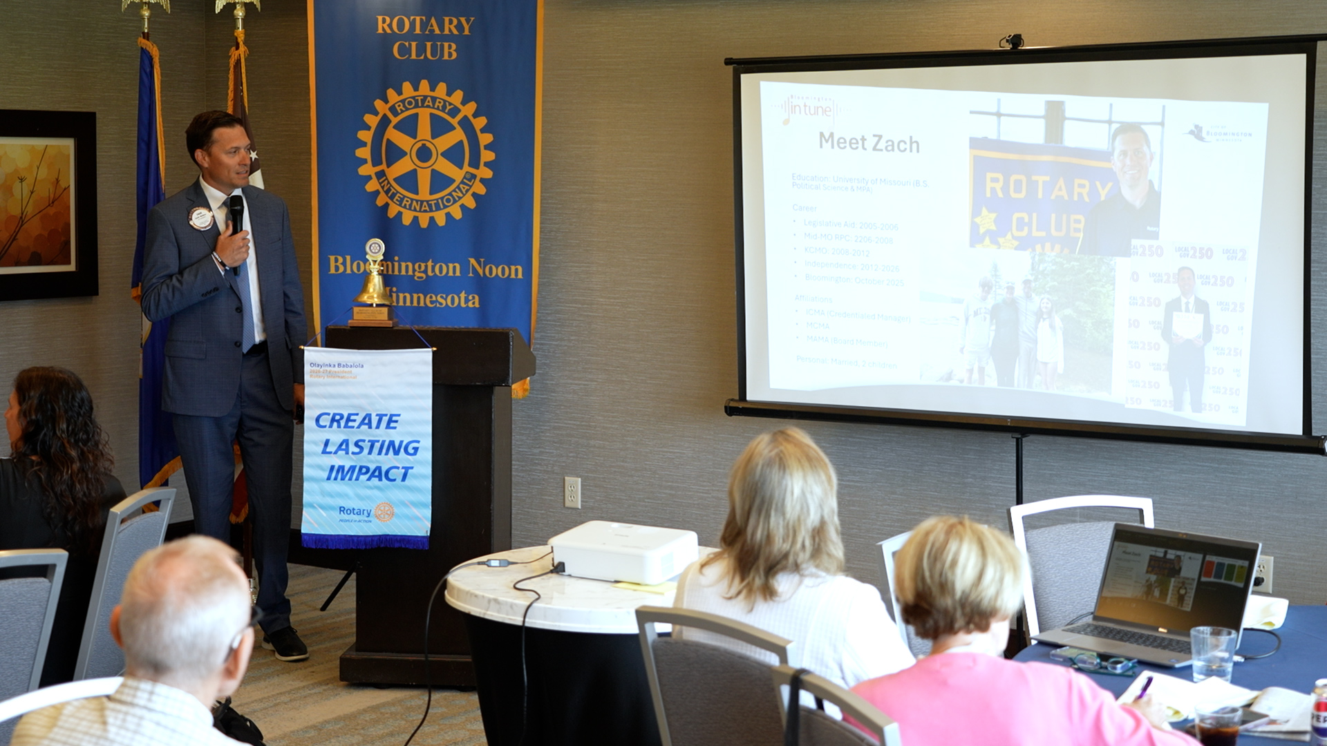 Bloomington Noon Rotary - Bloomington City Manager Zach Walker