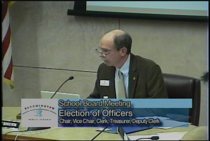 School Board Organizational Meeting: Jan. 13